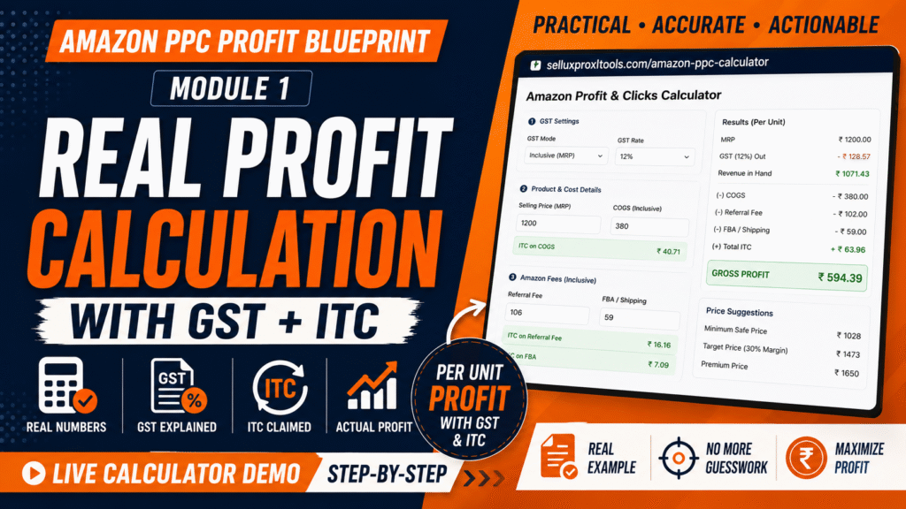 Real Profit Calculation — GST + ITC Included