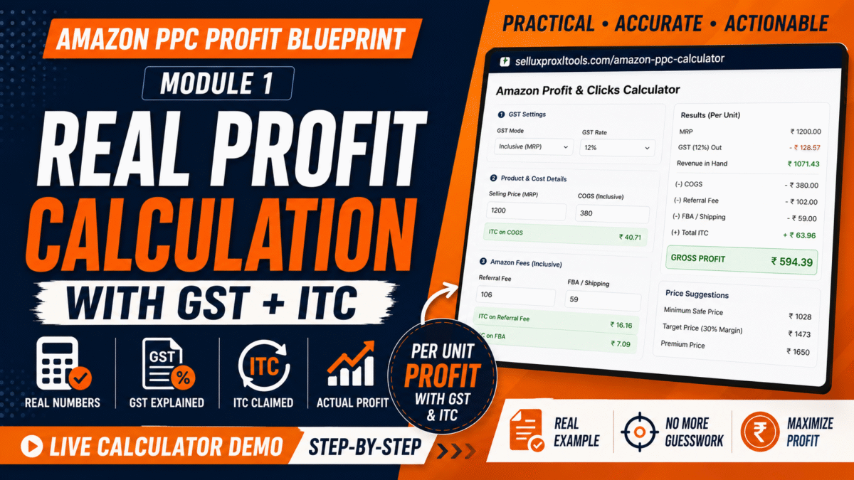 Real Profit Calculation — GST + ITC Included