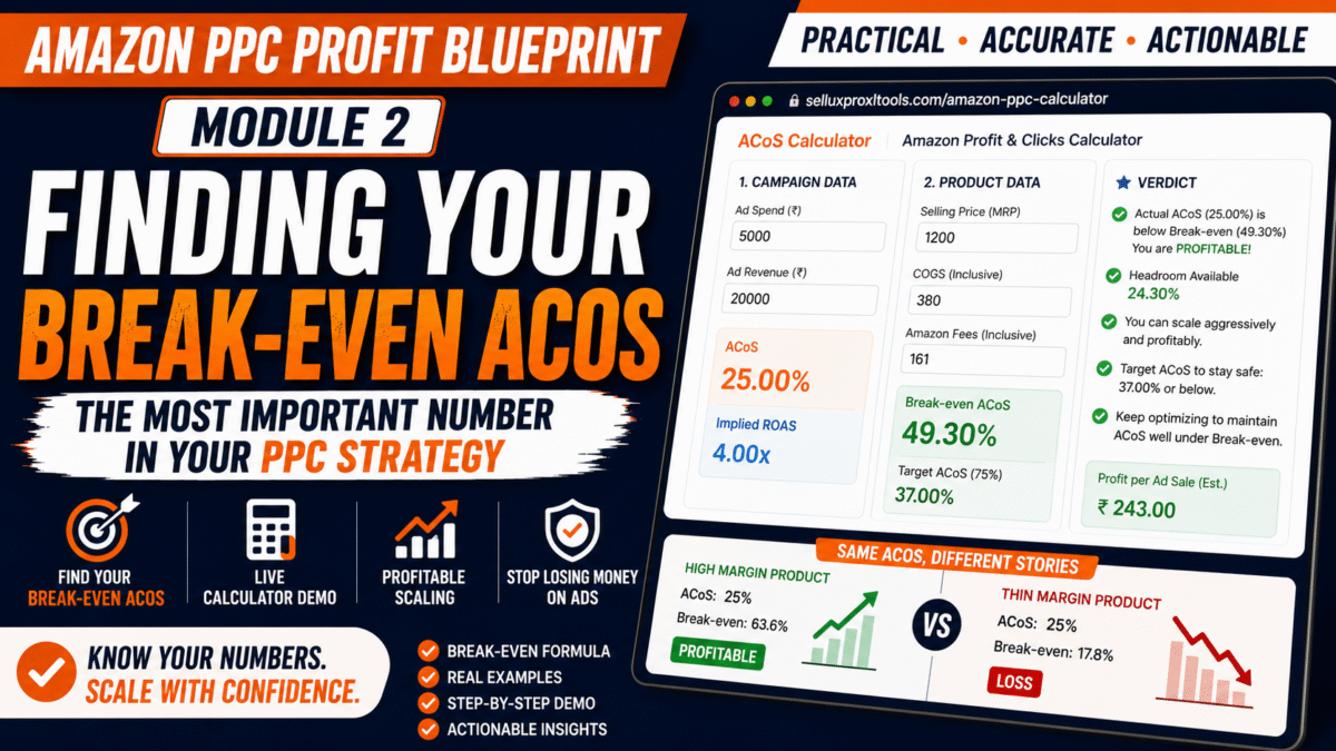 Finding Your Break-even ACoS —The Number That Changes Everything